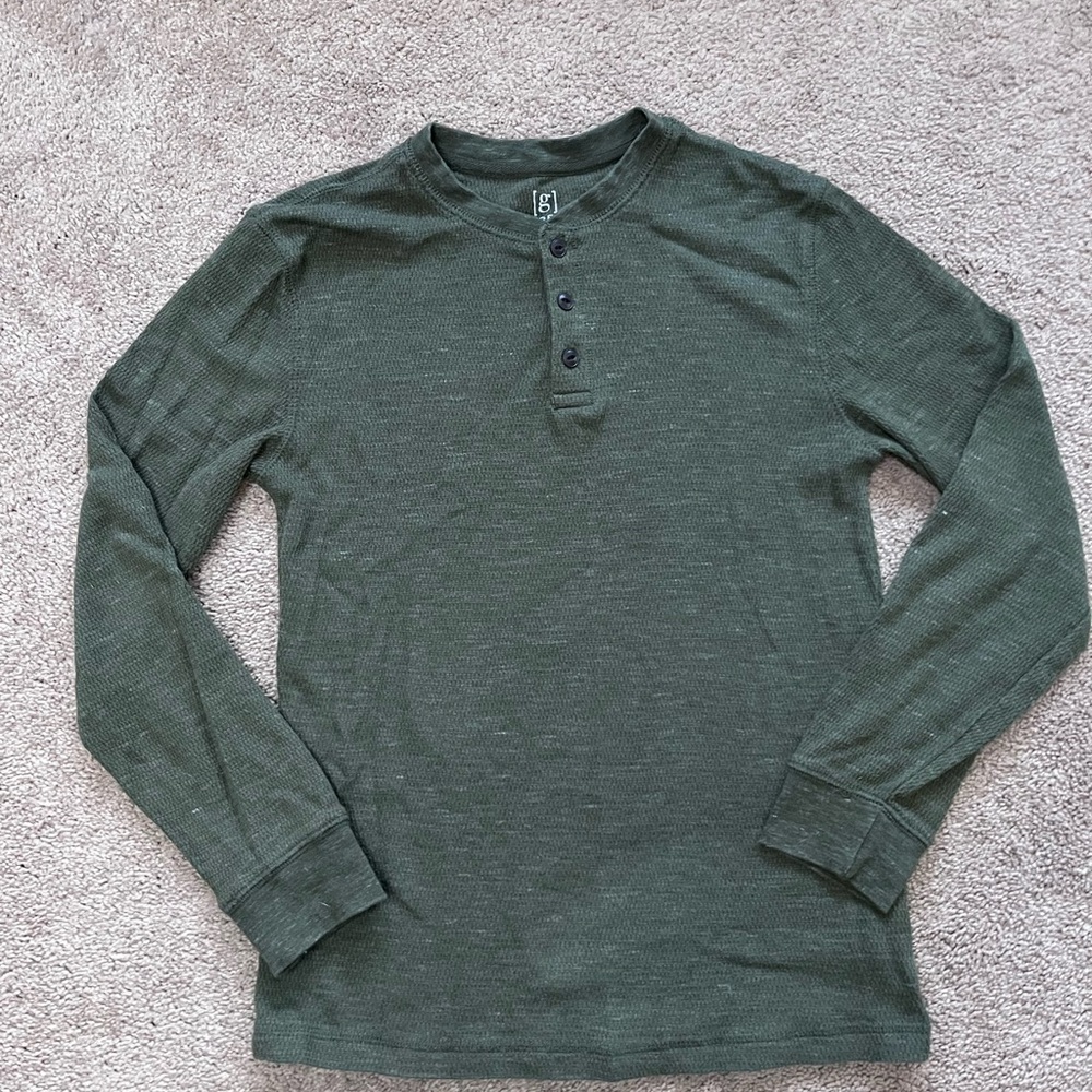 Men's Green Henley Shirt